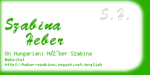 szabina heber business card